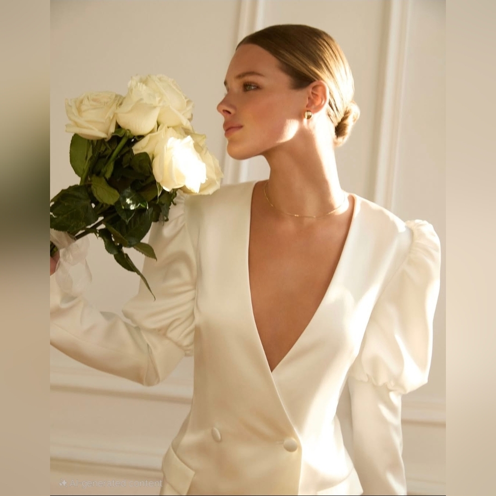 NEW Amanda Uprichard Alberti Blazer Dress in Ivory | Size XS - Picture 4 of 9
